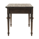 47" Brown Solid Wood Secretary Desk With Two Drawers - Homeroots - Flyclothing LLC