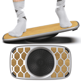 Bamboo and Silver Active Standing Desk Balance Board - Homeroots - Flyclothing LLC