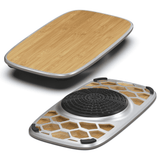Bamboo and Silver Active Standing Desk Balance Board - Homeroots - Flyclothing LLC