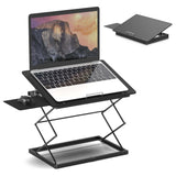 Black Compact Folding Laptop Desk or Laptop Stand with Mousepad - Homeroots - Flyclothing LLC