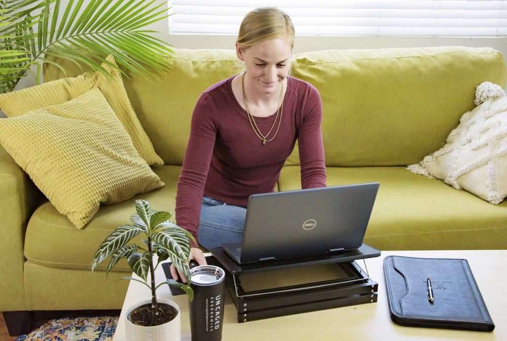 Black Compact Folding Laptop Desk or Laptop Stand with Mousepad - Homeroots - Flyclothing LLC