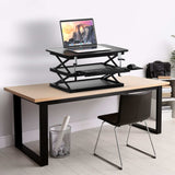 Black Adjustable Tall Standing Desk Converter and Riser - Homeroots - Flyclothing LLC