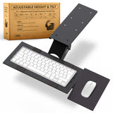 Black Ergonomic Under Desk Pull Out Keyboard Tray - Homeroots - Flyclothing LLC
