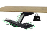 Black Ergonomic Under Desk Pull Out Keyboard Sit or Stand Tray - Homeroots - Flyclothing LLC