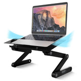 Black Folding Laptop Desk or Laptop Stand with Mousepad - Homeroots - Flyclothing LLC