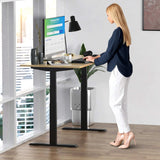 Natural Bamboo Dual Motor Electric Office Adjustable Computer Desk - Homeroots - Flyclothing LLC