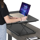 20" Adjustable Black Stainless Steel Standing Desk Converter - Homeroots - Flyclothing LLC