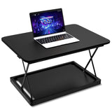 20" Adjustable Black Stainless Steel Standing Desk Converter - Homeroots - Flyclothing LLC