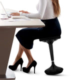 Black Tall Swivel Active Balance Chair - Homeroots - Flyclothing LLC