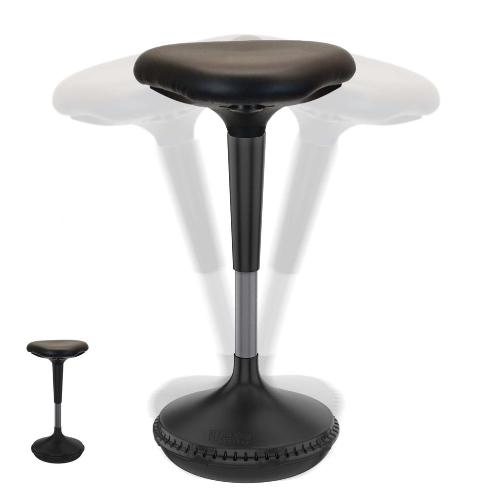 Black Tall Triangle Seat Swivel Active Balance Chair - Homeroots - Flyclothing LLC