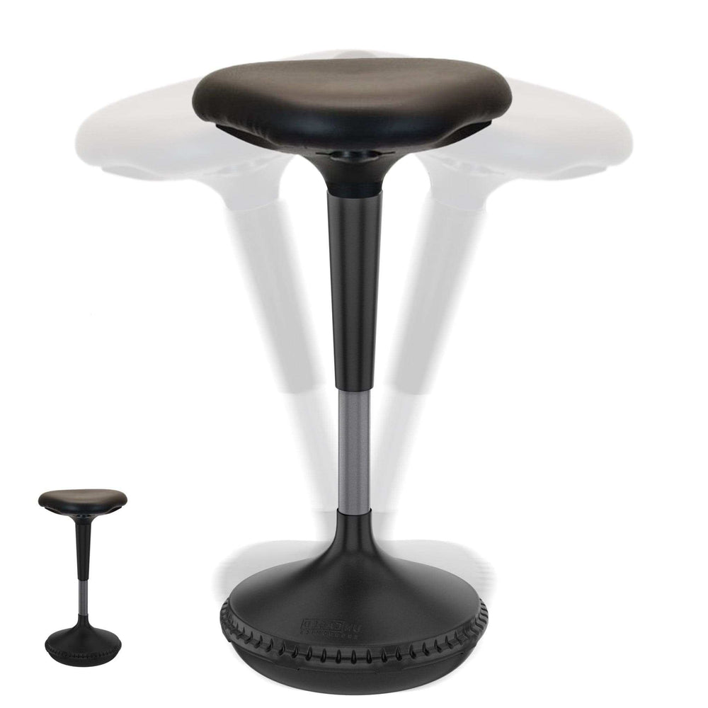 Black Tall Triangle Seat Swivel Active Balance Chair - Homeroots - Flyclothing LLC