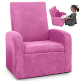 Kids Pink Comfy Upholstered Recliner Chair with Storage - Homeroots - Flyclothing LLC