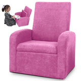 Kids Pink Comfy Upholstered Recliner Chair with Storage - Homeroots - Flyclothing LLC