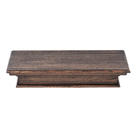 24" Rustic Brown and Black Floating Shelf - Homeroots
