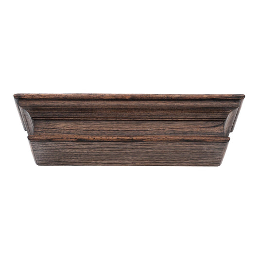 24" Rustic Brown and Black Floating Shelf - Homeroots