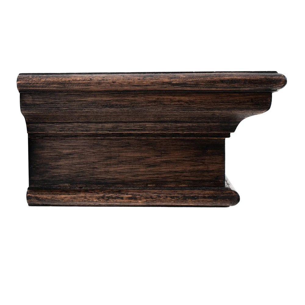 24" Rustic Brown and Black Floating Shelf - Homeroots - Flyclothing LLC