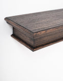 24" Rustic Brown and Black Floating Shelf - Homeroots - Flyclothing LLC