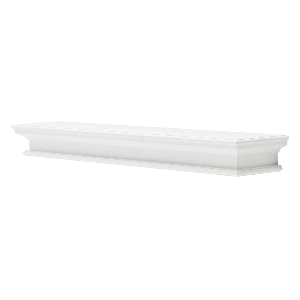47" Classic White XL Floating Wall Shelf - Homeroots - Flyclothing LLC