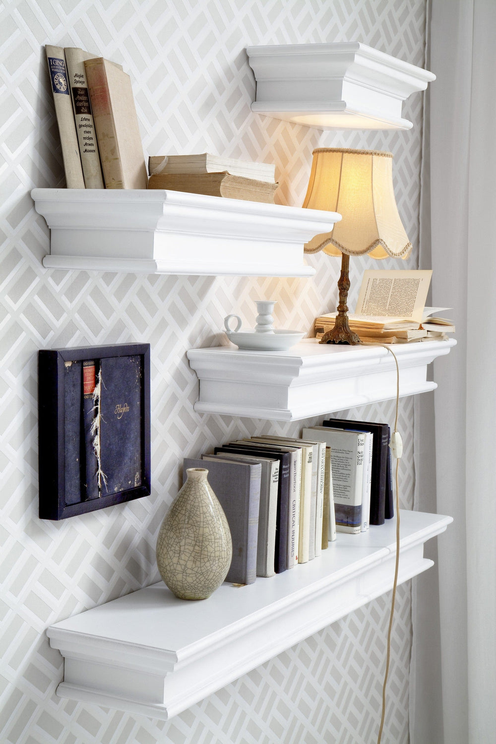 47" Classic White XL Floating Wall Shelf - Homeroots - Flyclothing LLC