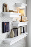 47" Classic White XL Floating Wall Shelf - Homeroots - Flyclothing LLC