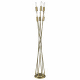 60" Brass Six Light Torchiere Floor Lamp - Homeroots - Flyclothing LLC