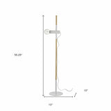 55" Natural Reading Floor Lamp - Homeroots - Flyclothing LLC