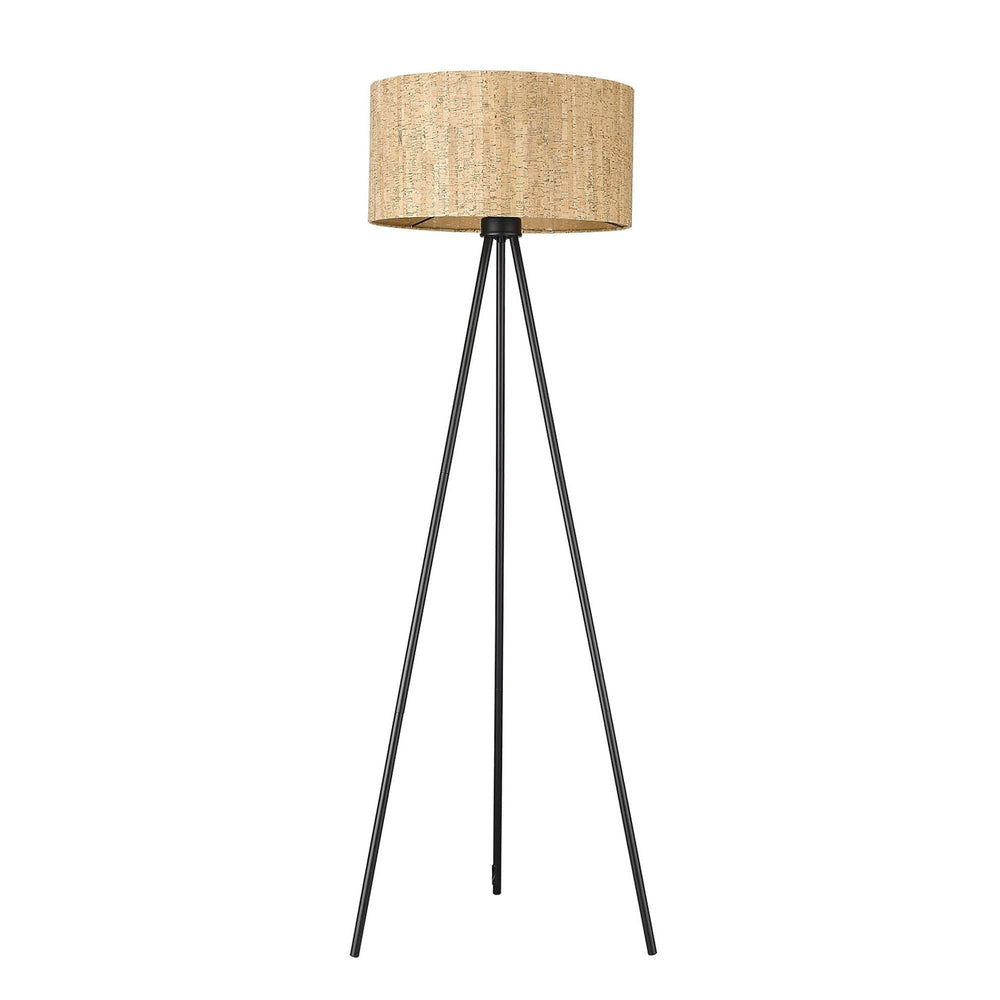 58" Matte Black Tripod Floor Lamp With Shade - Homeroots - Flyclothing LLC