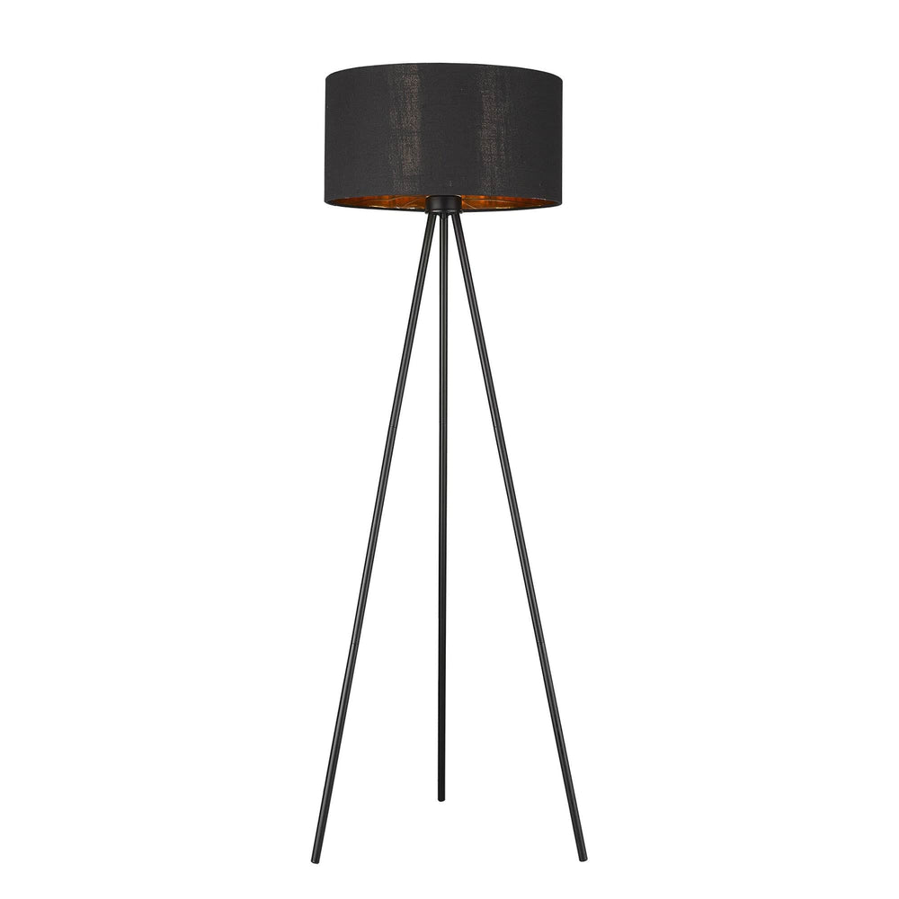 58" Matte Tripod Floor Lamp With Black Drum Shade - Homeroots - Flyclothing LLC