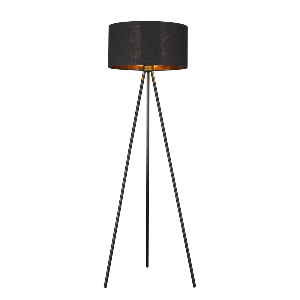 58" Matte Tripod Floor Lamp With Black Drum Shade - Homeroots - Flyclothing LLC