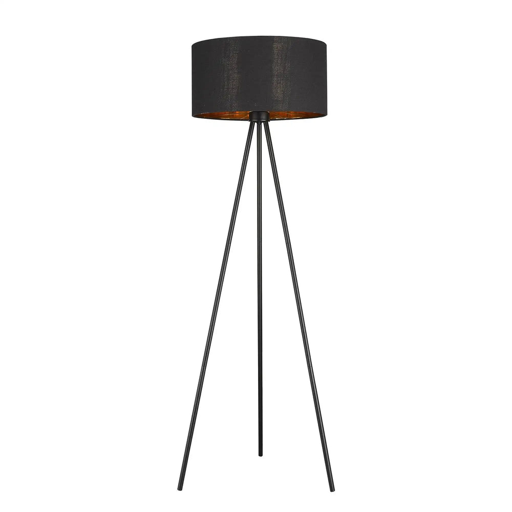 58" Matte Tripod Floor Lamp With Black Drum Shade - Homeroots - Flyclothing LLC