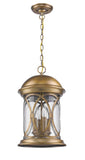 Lincoln 4-Light Antique Brass Hanging Light - Homeroots - Flyclothing LLC