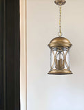 Lincoln 4-Light Antique Brass Hanging Light - Homeroots - Flyclothing LLC