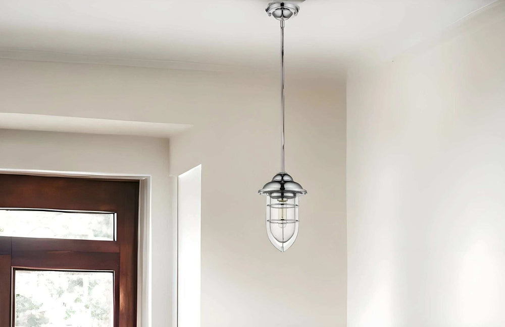 Silver Teardrop Shape Pendant Light - Homeroots - Flyclothing LLC
