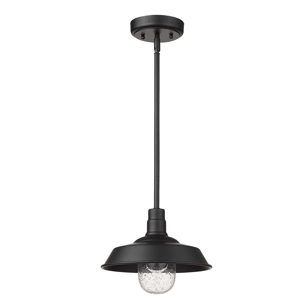 Matte Black Shallow Plate Adjustable Pendant Light - Homeroots - Flyclothing LLC