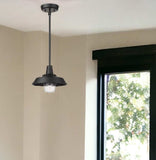 Matte Black Shallow Plate Adjustable Pendant Light - Homeroots - Flyclothing LLC