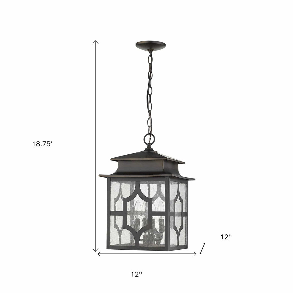Calvert 4-Light Oil-Rubbed Bronze Hanging Lantern - Homeroots - Flyclothing LLC