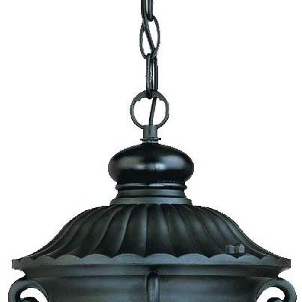 Naples 1-Light Matte Black Hanging Light - Homeroots - Flyclothing LLC