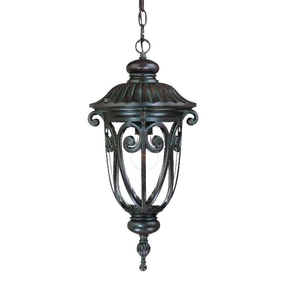 Naples 1-Light Marbelized Mahogany Hanging Light - Homeroots - Flyclothing LLC