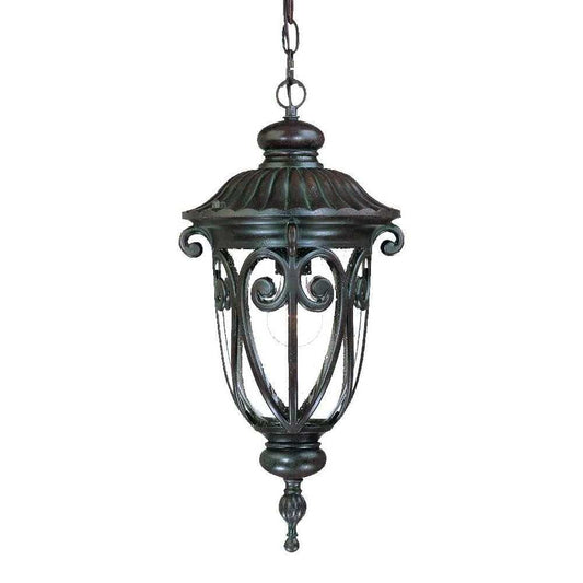 Naples 1-Light Marbelized Mahogany Hanging Light - Homeroots - Flyclothing LLC