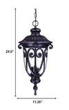 Naples 3-Light Marbelized Mahogany Hanging Light - Homeroots - Flyclothing LLC