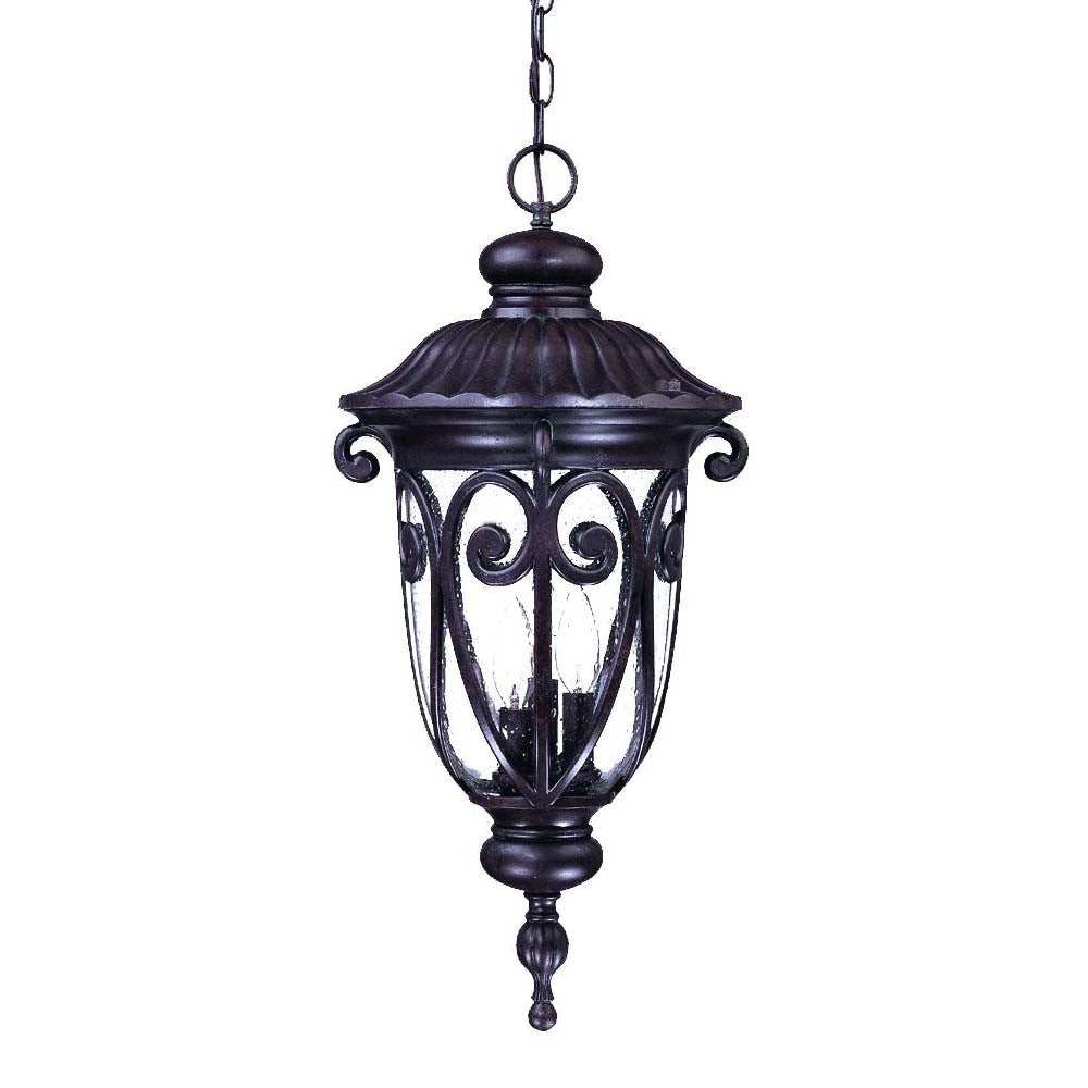 Naples 3-Light Marbelized Mahogany Hanging Light - Homeroots - Flyclothing LLC