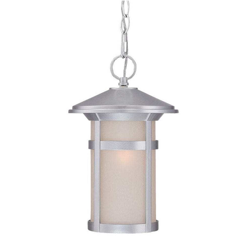 Brushed Silver Round White Glass Hanging Light - Homeroots - Flyclothing LLC