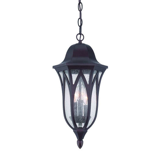Matte Black Geometric Glass Hanging Light - Homeroots - Flyclothing LLC