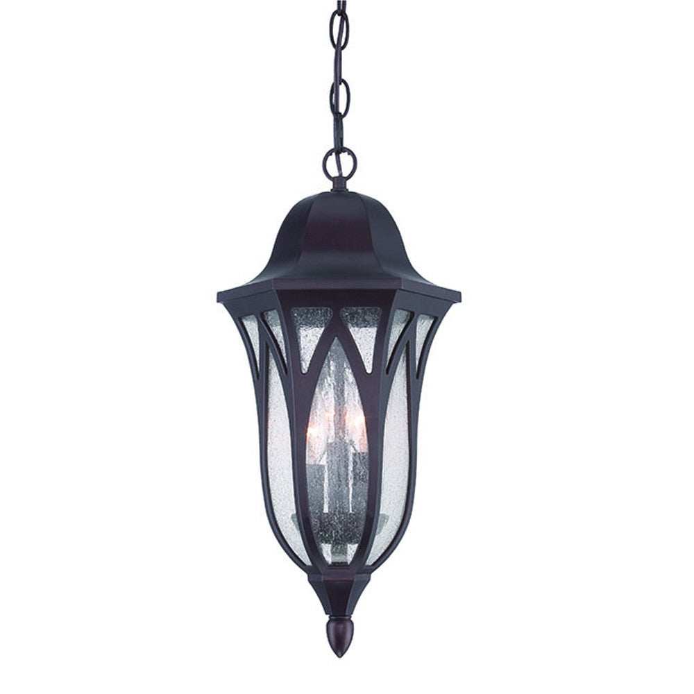 Matte Black Geometric Glass Hanging Light - Homeroots - Flyclothing LLC