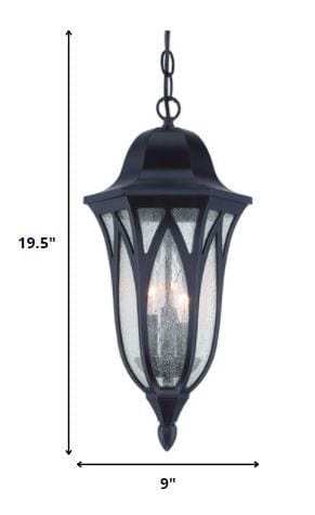 Antique Bronze Geometric Glass Hanging Light - Homeroots - Flyclothing LLC