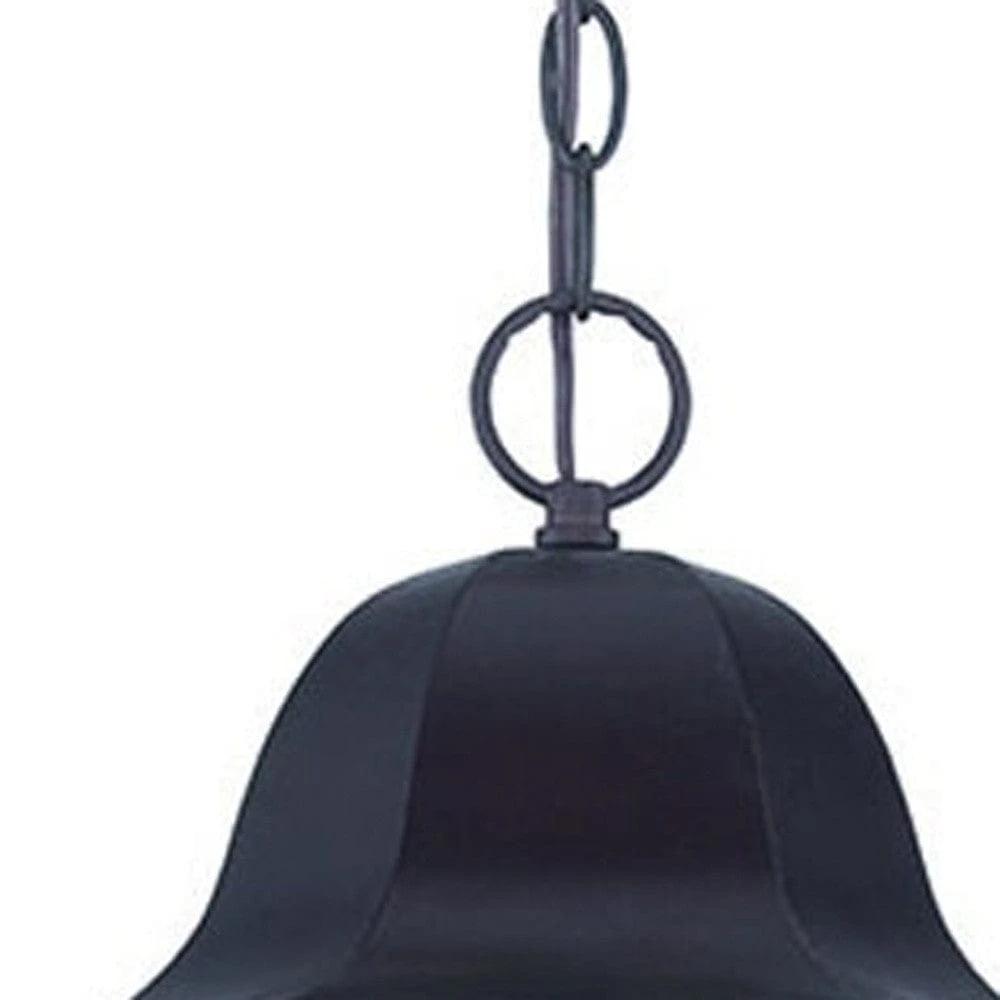 XL Matte Black Geometric Glass Hanging Light - Homeroots - Flyclothing LLC