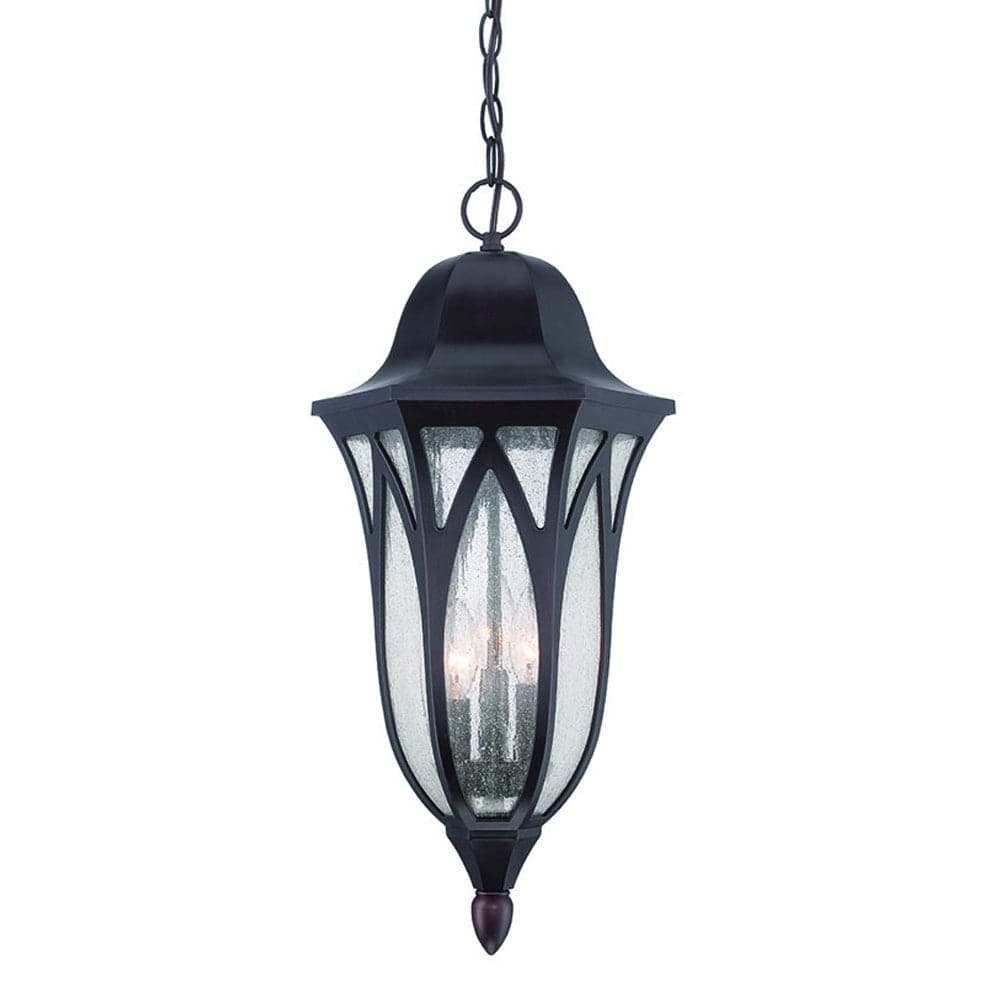 XL Antique Bronze Geometric Glass Hanging Light - Homeroots - Flyclothing LLC