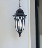 XL Antique Bronze Geometric Glass Hanging Light - Homeroots - Flyclothing LLC