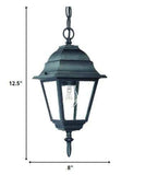 Matte Black Beveled Glass Outdoor Hanging Light - Homeroots - Flyclothing LLC