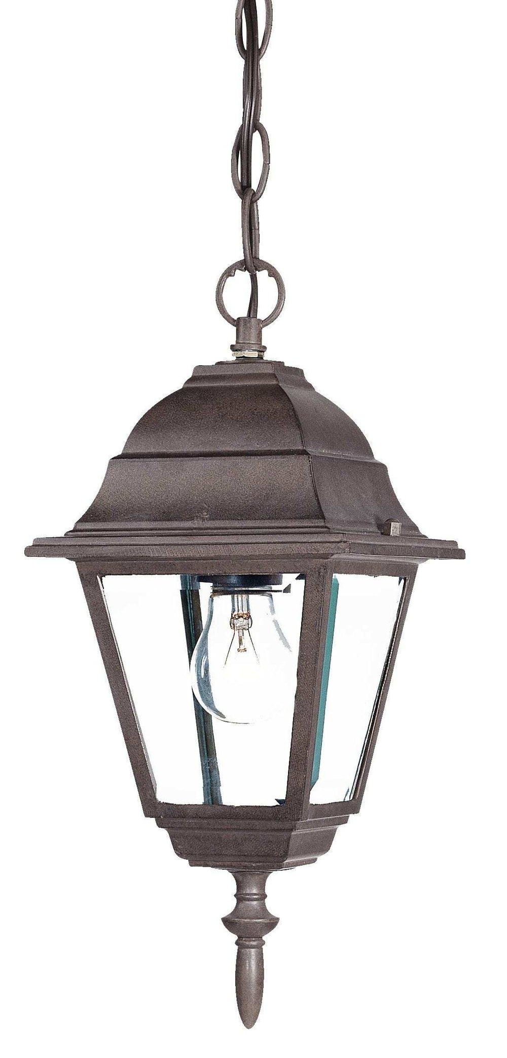 Antique Brown Beveled Glass Outdoor Hanging Light - Homeroots - Flyclothing LLC